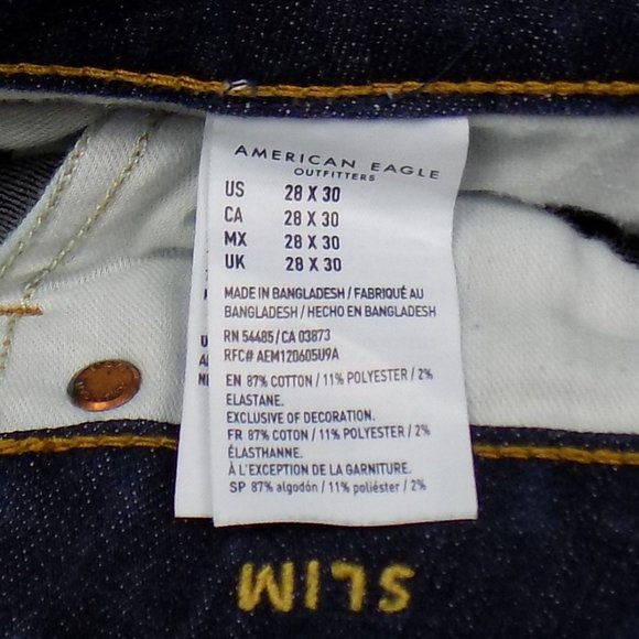 American Eagle Outfitters Slim Flex Jeans Size 28x30 - Picture 8 of 10
